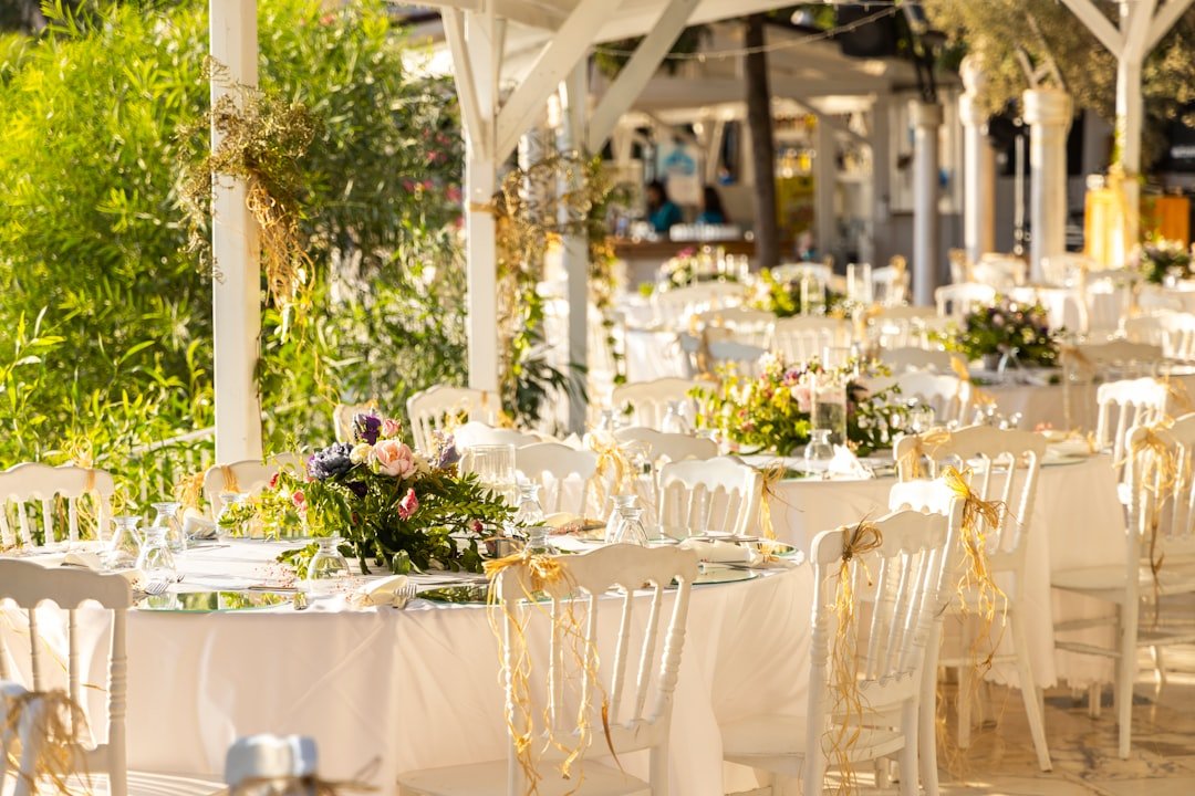 our-story-01 wedding decoration on a sunny day